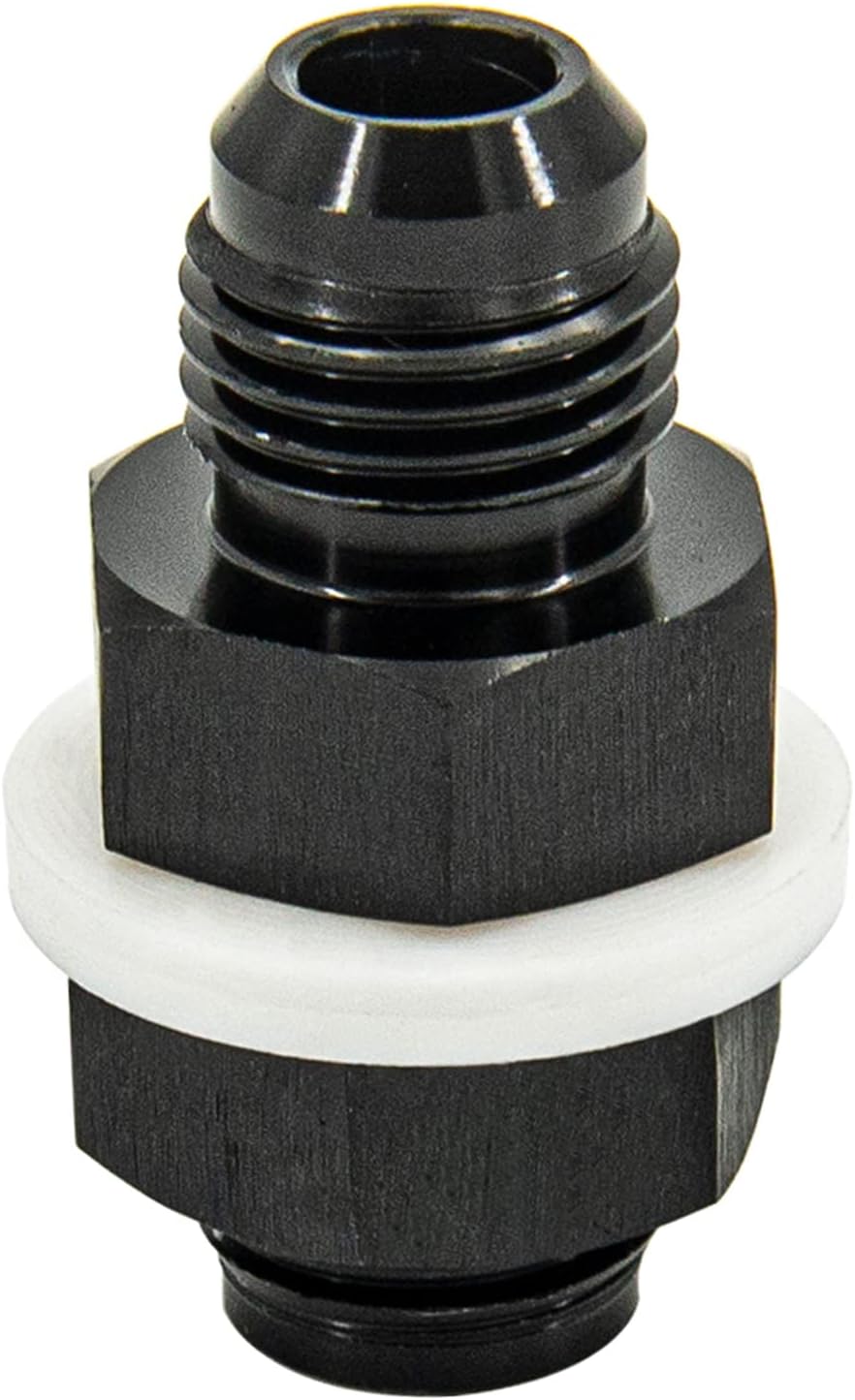 CNRAQR 6AN To 6AN Male Flare Straight Fuel Cell Bulkhead Fittings Aluminum Black