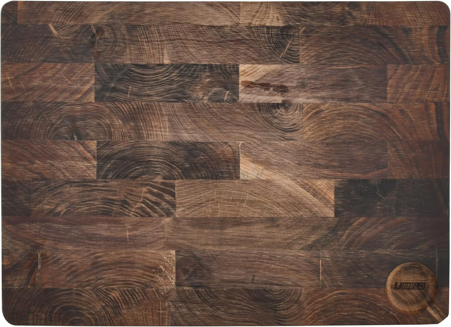 Wood Chopping Board -Large Wood Cutting Board for Kitchen-UWELD 16X11.5 Inches American Walnut Chopping Boards Reversible with Juice Drip Groove Thick End Grain Wooden Cutting Board Pack of 2