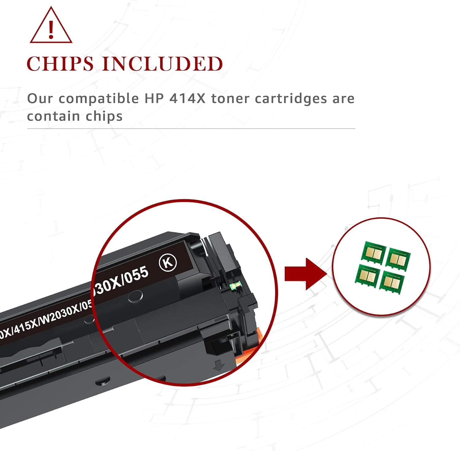 Toner Kingdom Compatible Toner Cartridge Replacement for HP 414X High Yield W2020X 414A for HP Color Pro MFP M479fdw M454dn M479fdn M454dw Toner Printer (with Chips, 4-Pack)