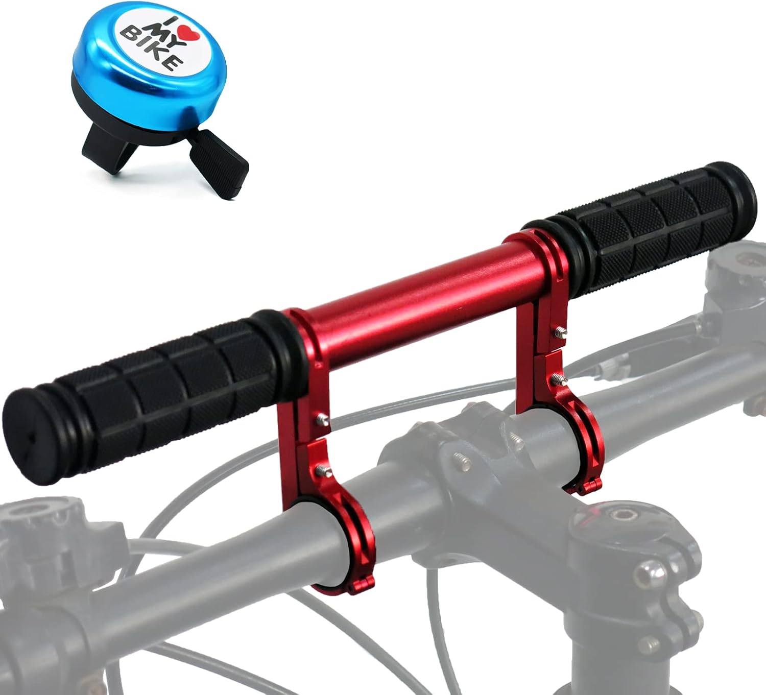 Gialer Kids Bike Seat and Handlebar Accessory Combo Pack Complete Set, Front Mounted Bicycle Seats for Children 2-5 Years (up to 48 Pound), Baby Bike Seat Compatible with All Adult MTB Pack of 2