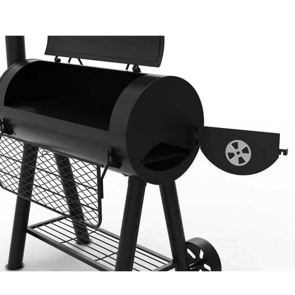Dyna-Glo Signature Heavy-Duty Barrel Charcoal Grill in Black with Cover