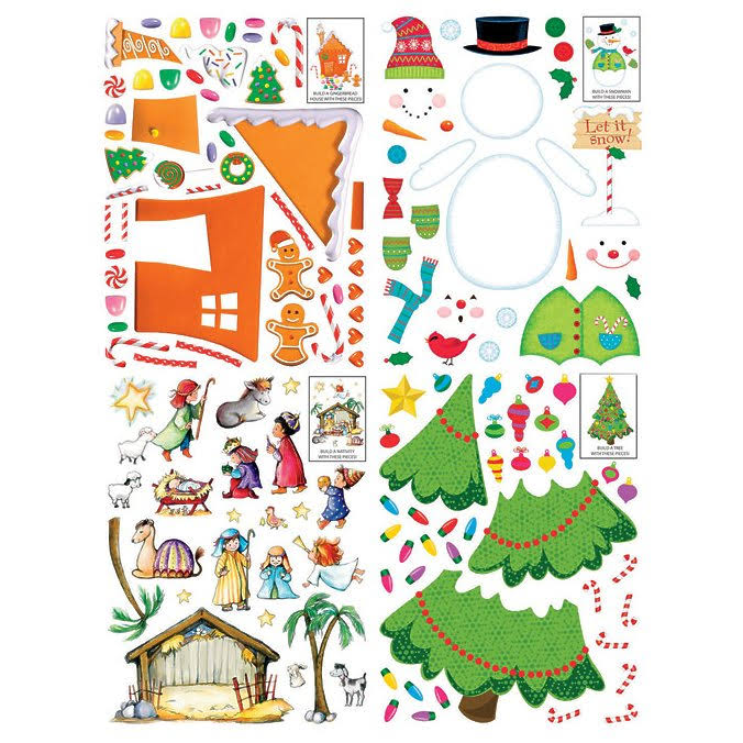 Impact Innovations 11901 Build A Cling Christmas Window Cling- Pack of