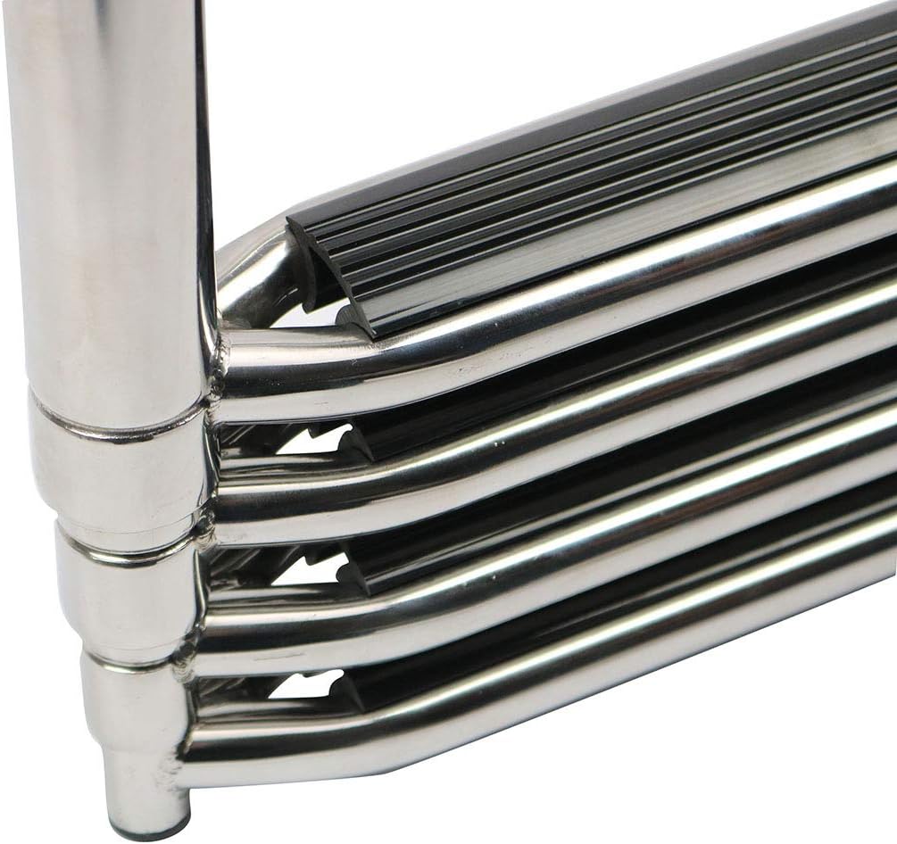 Stainless Steel 4 Step Folding Marine Ladder Heavy Duty Telescoping Ladder for Boat Yacht Dock