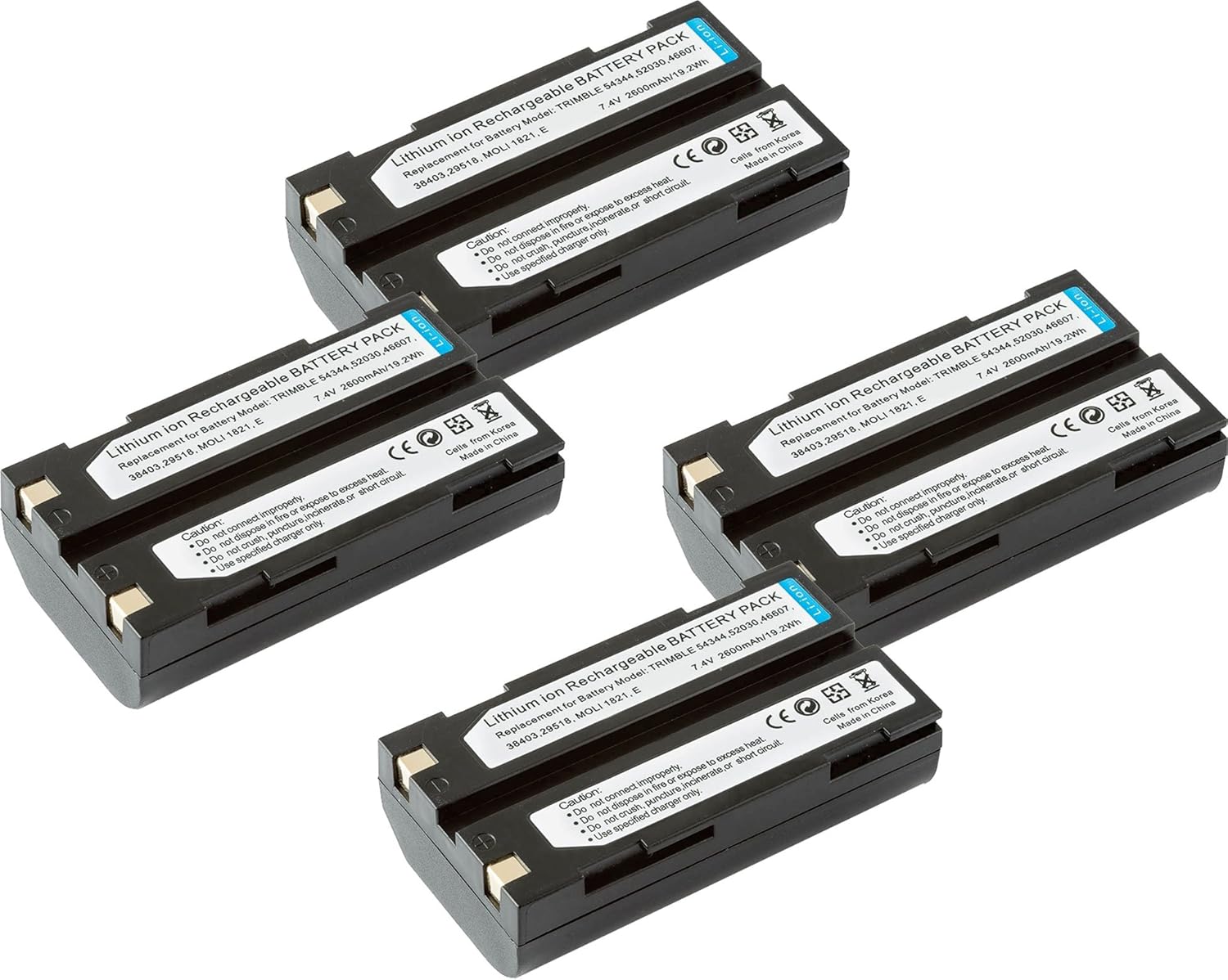 Trimble 29518 2-Way Radio Battery Combo-Pack Includes: 4 x EM-BLI-TRB3 Batteries