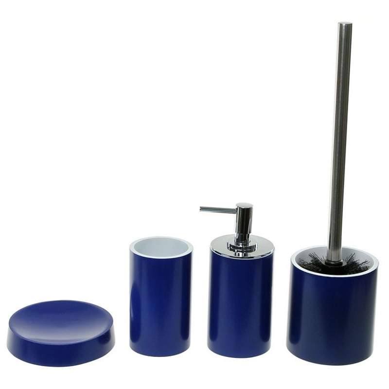 Gedy by Nameeks Yucca 4-Piece Bathroom Accessory Set, Blue