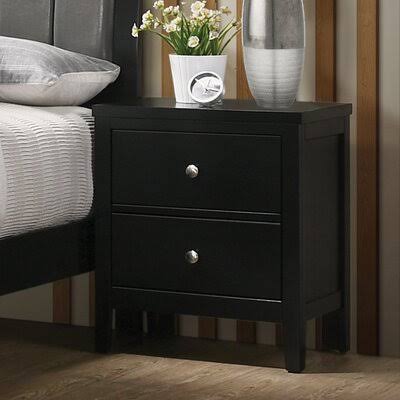 Ocala 2 - Drawer Solid Wood Nightstand Red Barrel Studio Color: Black