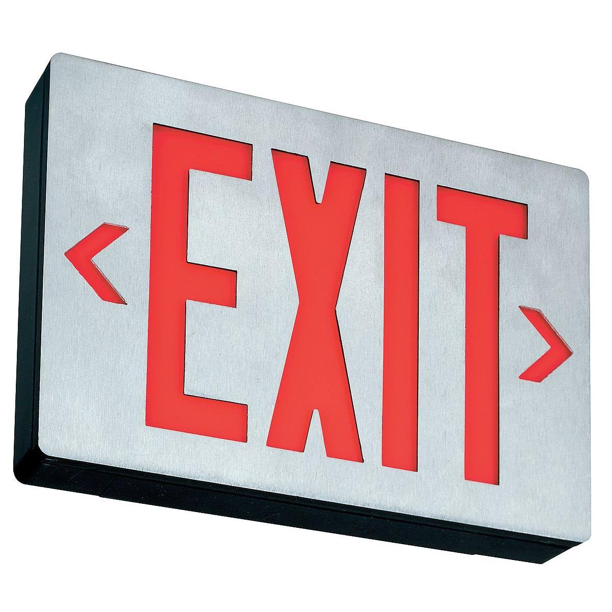 Lithonia Lighting Leny 3 R El Exit Sign with Battery Backup,2.3W,red