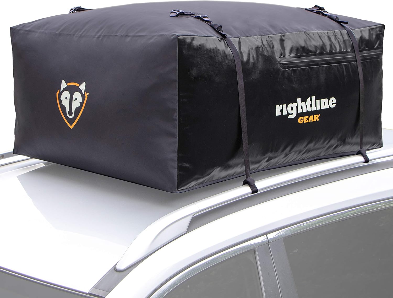 Rightline Gear Sport 2 Car Top Carrier, 15 cu ft, 100% Waterproof Zipper, Attaches With or Without Roof Rack