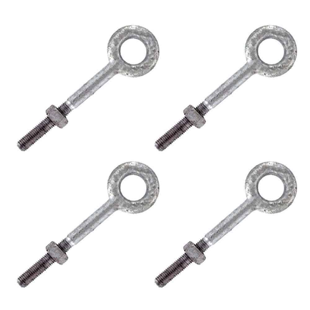 Eye Bolts - Galvanized Steel - 3/4 inch x 15 inch - 4 Pack