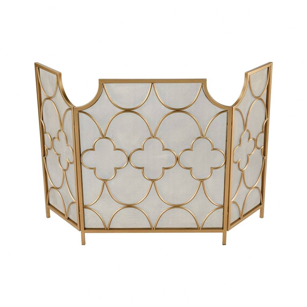 Tillers Link - 25.2 inch Fireplace Screen Gold Finish-Bailey Street Home-2499-BEL-3335139