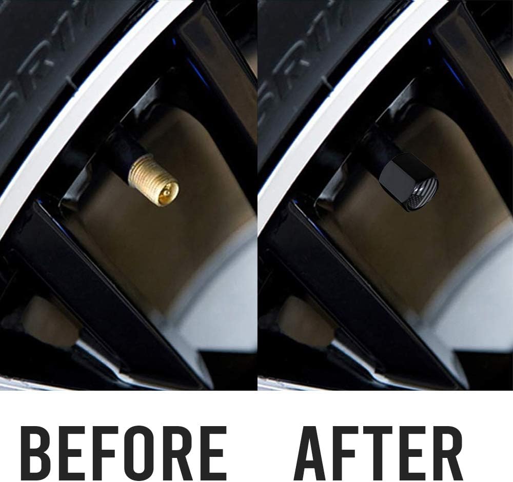 Tactilian Retro Toyota Valve Stem Cap - Red Orange Yellow Yota Aluminum with Rubber Ring Tire Wheel Rim Dust Cover fits Cars, Trucks, Bikes, Motorcycles, Bicycles - (4 Pack) (Retro Toyota)