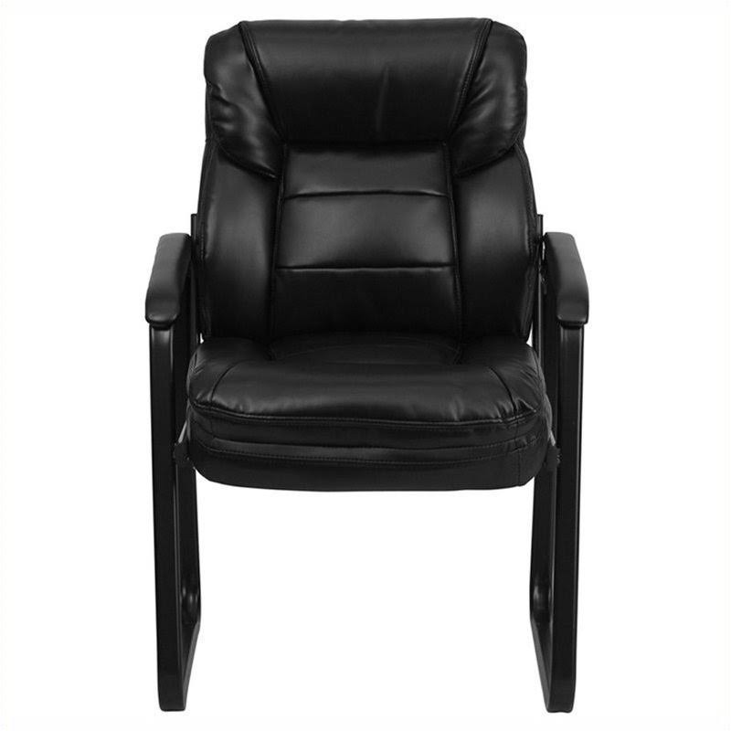 Pemberly Row Executive Side Office Guest Chair in Black - PR-454517