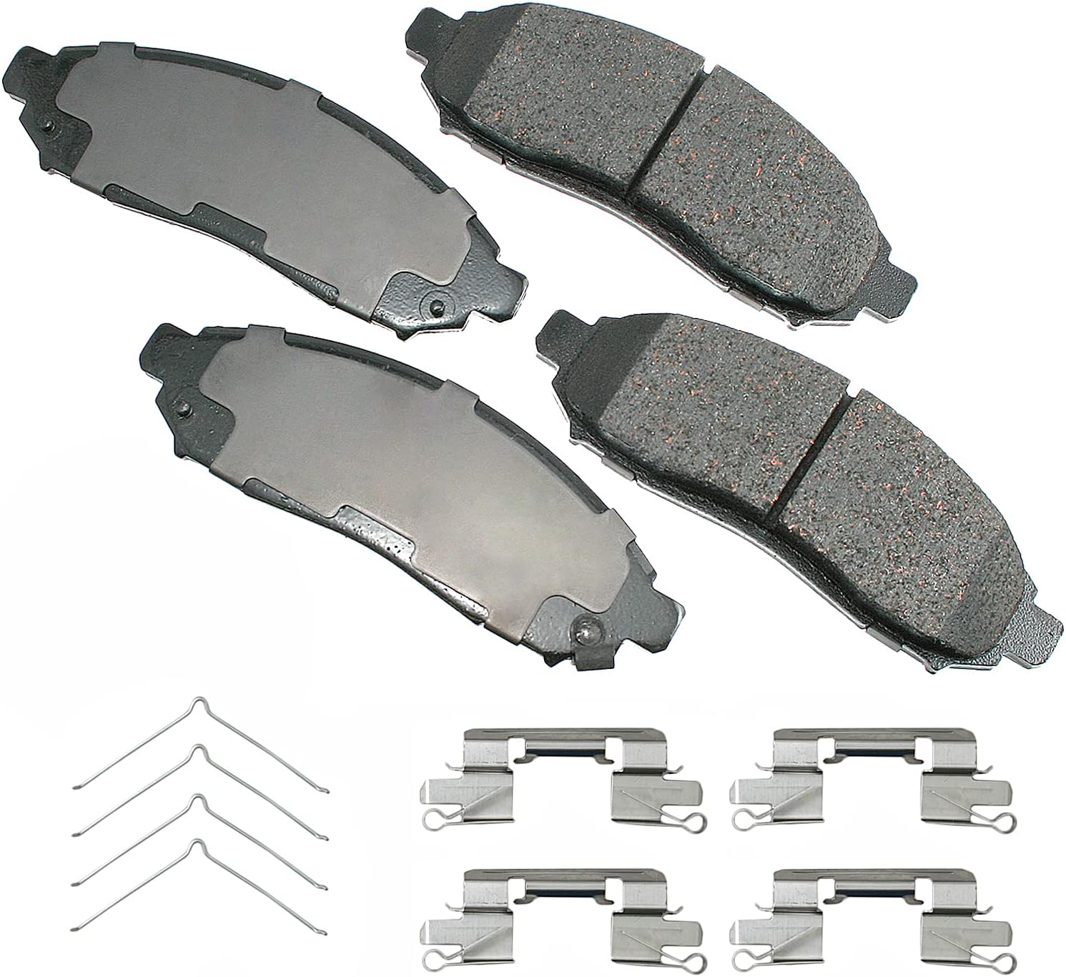 Akebono ACT1094 Proact Ultra Premium Ceramic Disc Brake Pad kit , GREY