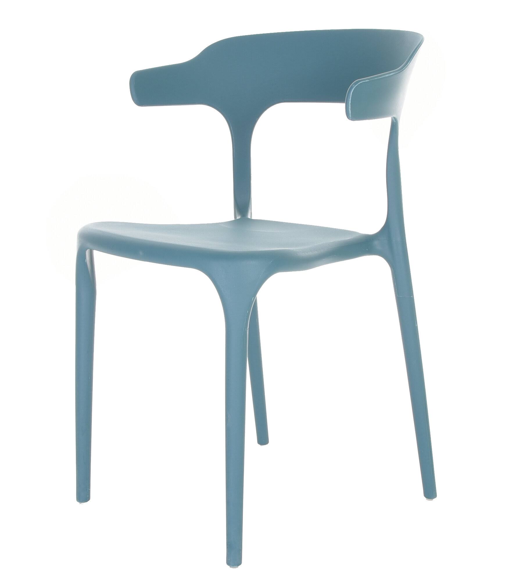 Zenvida Plastic Chairs Set of 4 Stacking Patio Chairs Modern Indoor Outdoor Dining Furniture