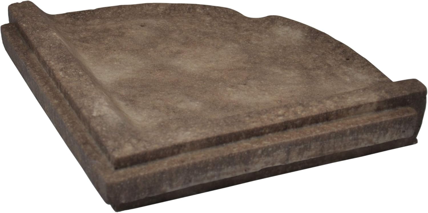 Tenedos Premium Quality Noce Brownish Travertine Resin Corner Shelf Pack of 2