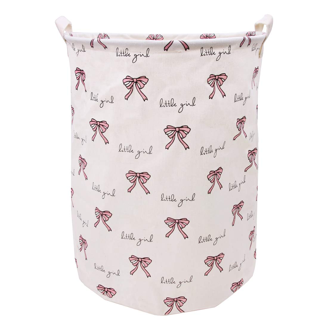 Jacone Large Laundry Basket Canvas Fabric Waterproof Cylindric Laundry Hamper Storage Basket with Handles, Decorative and Convenient for Kids Bedroom (Vehicles)