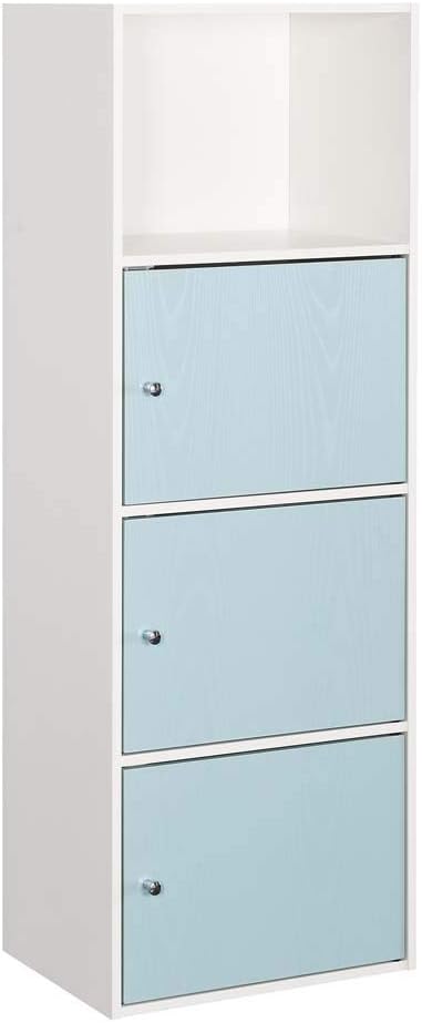Convenience Concepts Xtra Storage 3 Door Cabinet, White/Sea Foam Pack of 2