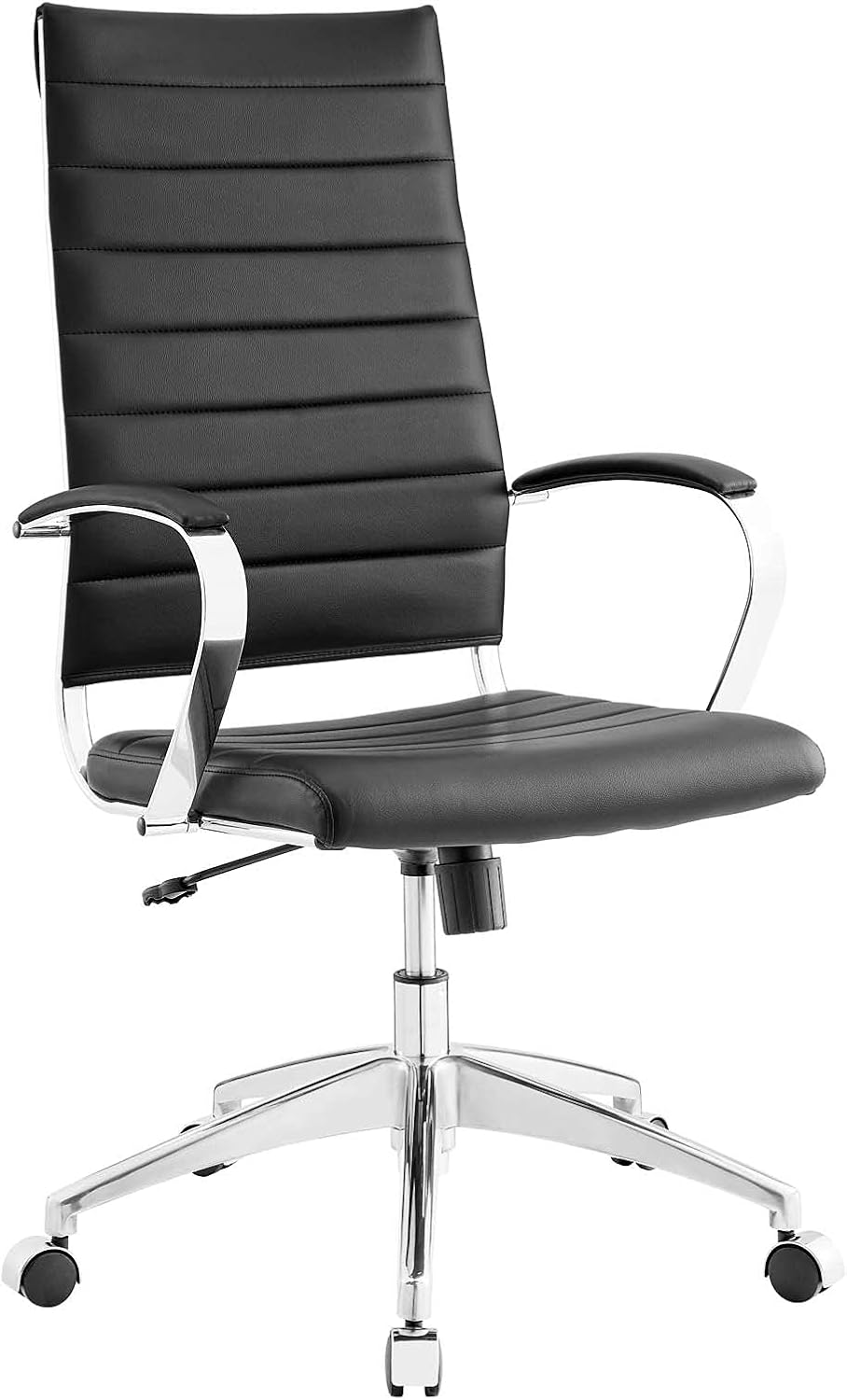 Modway Jive Ribbed High Back Tall Executive Swivel Office Chair With Arms In Terracotta