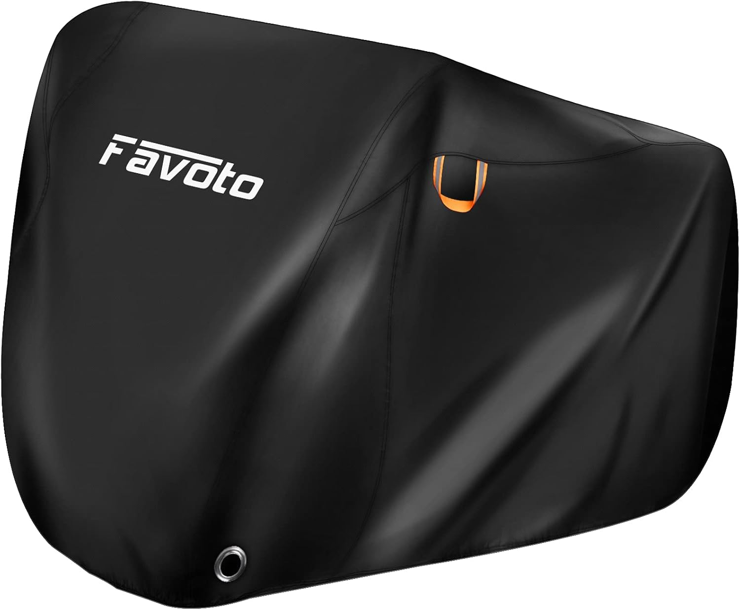 Favoto Bike Cover Waterproof Outdoor Bicycle Cover for 2-3 Bikes UV Snow Wind Proof with Anti-theft Lock Hole Reflective Straps Storage Bag for Mountain Road Electric City Bike 79x41.3x44 Inch (Black)