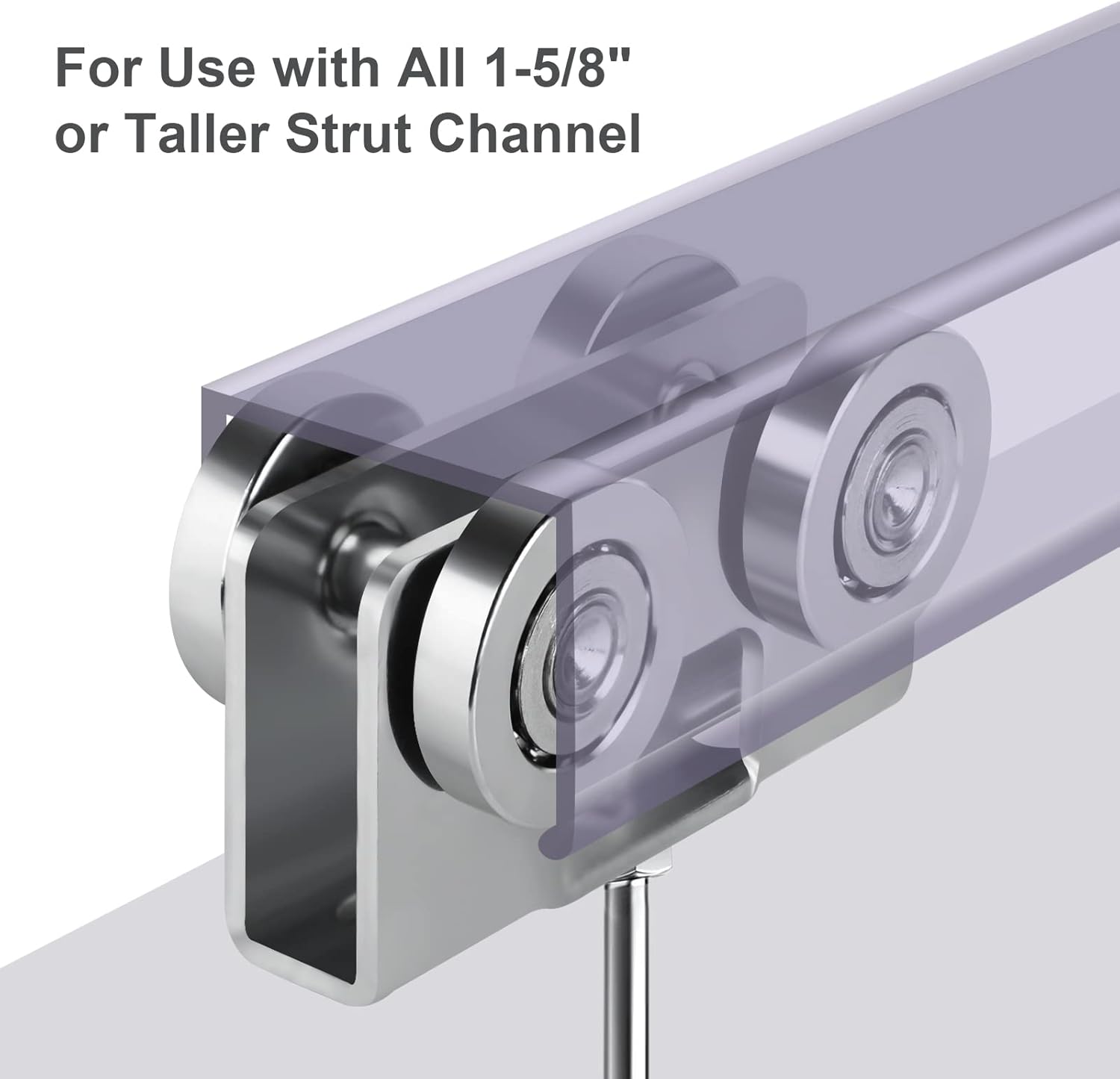 Light Duty Trolley,4 Wheel Supper Silent Load Trolley Assembly, Design for use with 1-5/8
