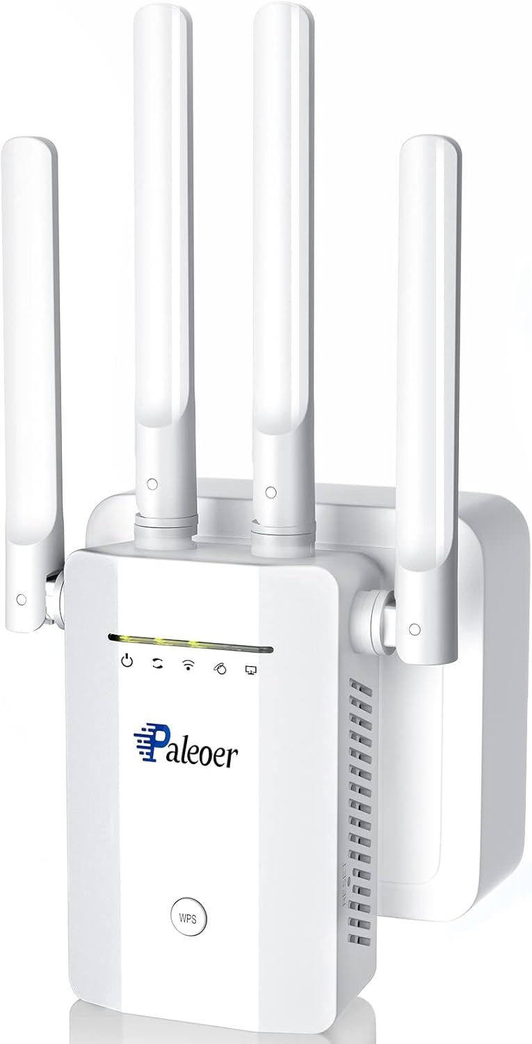 2022 WiFi Extender Signal Booster Long Range Coverage to 8000sq.ft and 35 Devices, Internet Booster for Home, Wireless Internet Repeater and Signal Amplifier, 5 Modes,1-Tap Setup, WAN/LAN Port Pack of 2