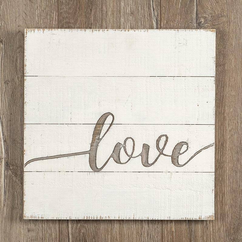 Ragon Love Shiplap Sign (Pack of 2) E173314