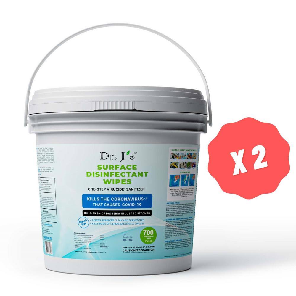 Dr. J&s 700 Count Multi-Surface Disinfecting Wipes (2 Pack)