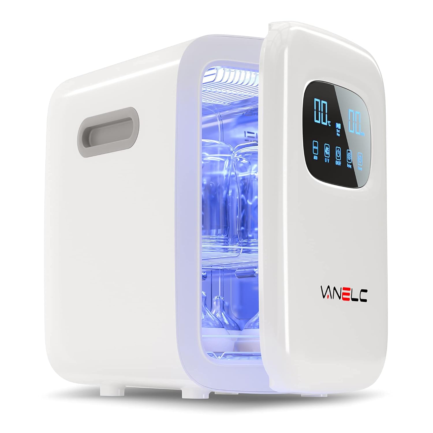 Baby Bottle Sterilizer and Dryer, 18L UV Light Sanitizer Box Kills Up to 99.9% of Bacteria & Viruses, Clinically Proven 360 Degree Sterilizer for Newborn Feeding Bottles, Home Disinfection, BPA-Free