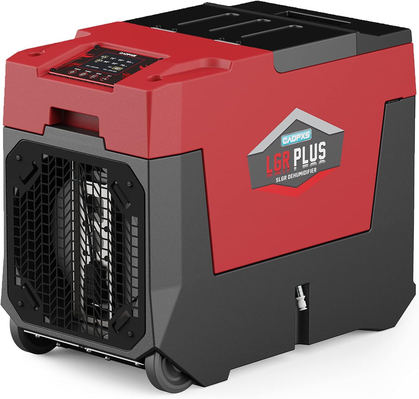 CADPXS LGR PLUS 180PPD Commercial Dehumidifier with Pump & Drain Hose, Large Industrial Crawl Space Dehumidifier for Basements , Garage & Job Sites, Water Damage Equipment, Up to 13.39 Gallons/Day.