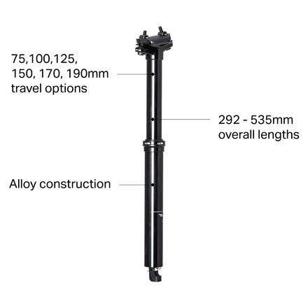 KS Rage-i Dropper Seatpost - 31.6mm 150mm Black