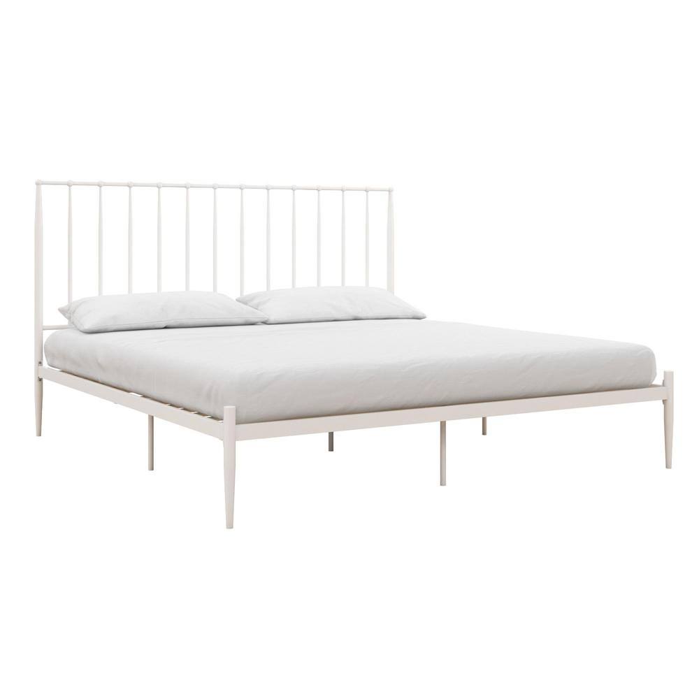 DHP Gracie Modern White Metal King Bed