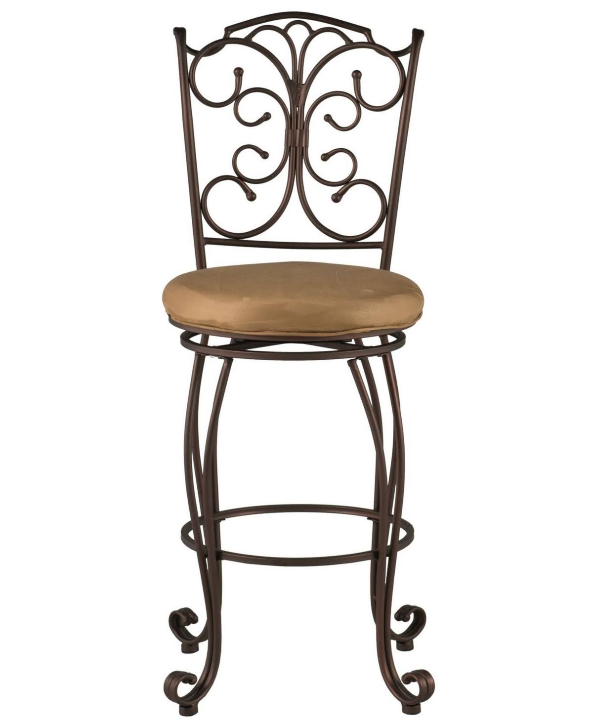 Linon Home Decor Conagher Back 30x22 Swivel Bar Stool - Brown