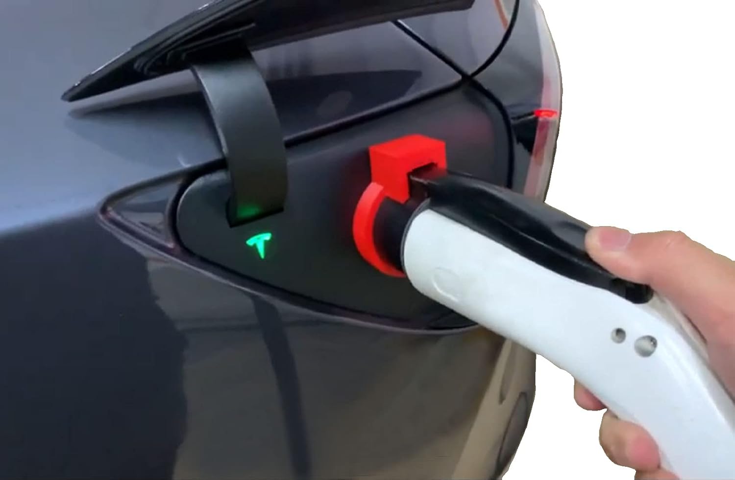 Tesla Model 3/Y Charger Lock for J1772 Adapter (Compatible with Non Flange Adapter) [Black] [2Packs] Pack of 2