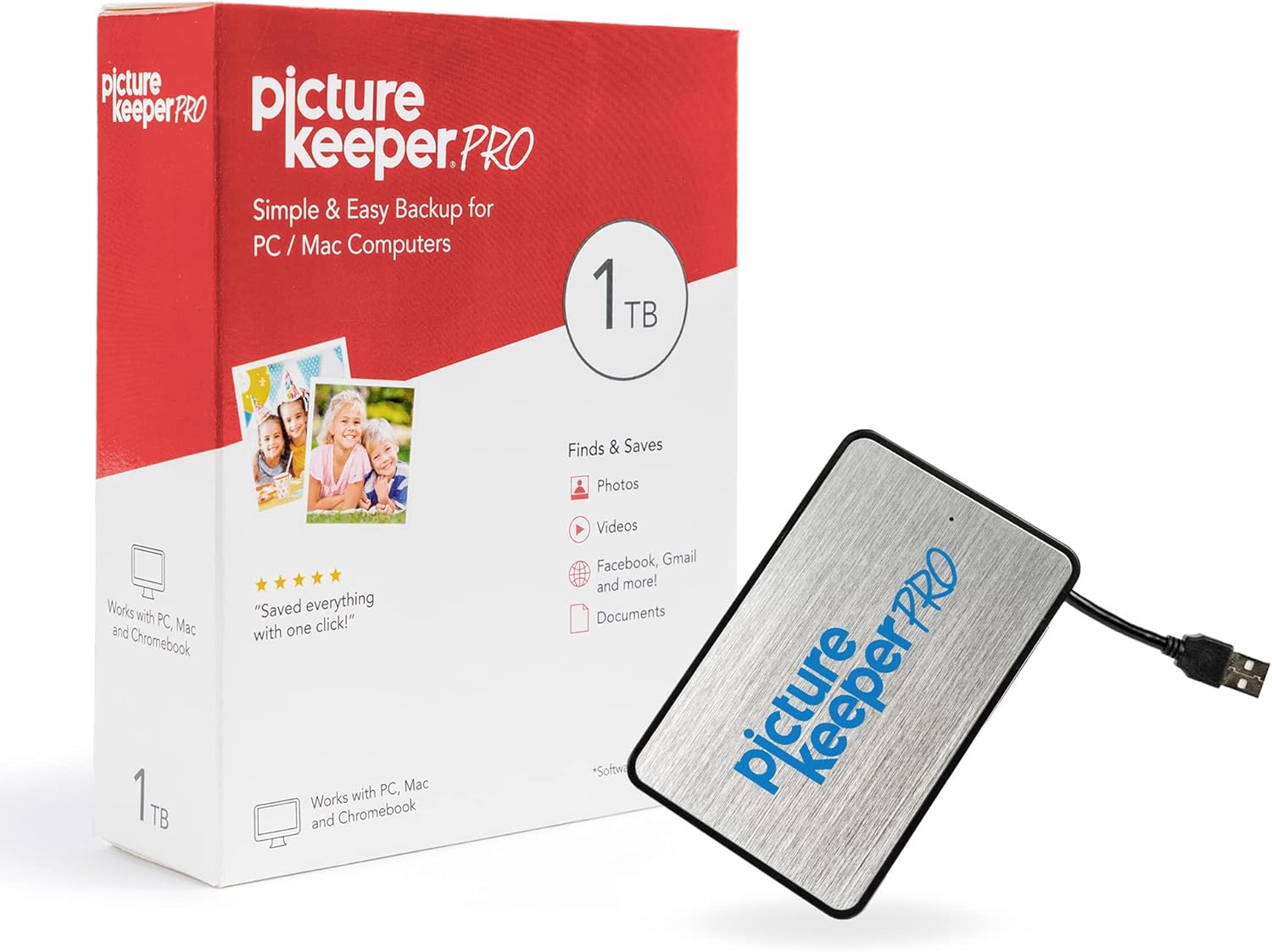 Picture Keeper PRO Connect Photo & Video Flash Drive for PC & Mac Computers 1TB Flash Drive