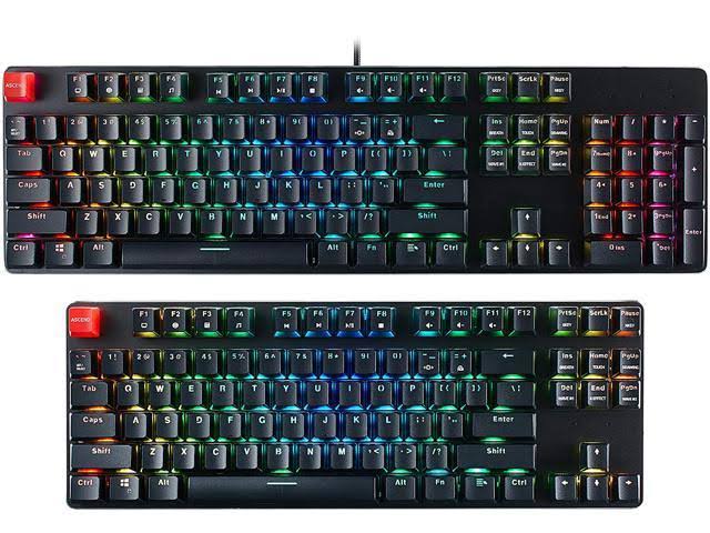 Glorious GMMK-COMPACT-BRN - Keyboard - backlit - USB - QWERTY - key switch: Gateron Brown - black