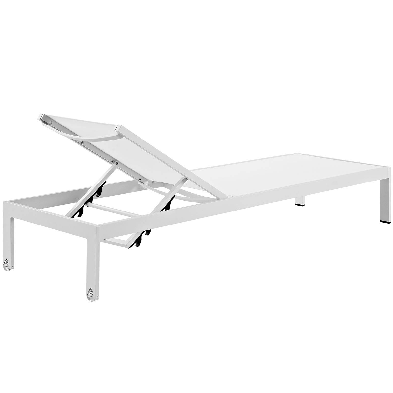 Beach Outdoor Patio Aluminum Chaise - Grey