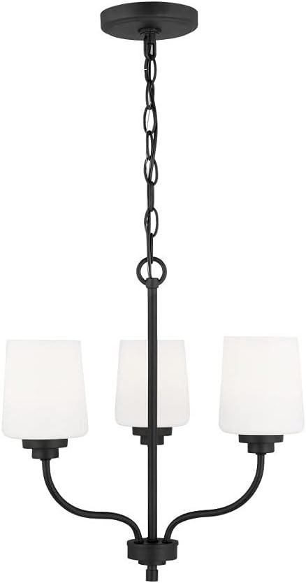 Sea Gull Lighting 3102803-112 Windom - 3 Light Chandelier, Midnight Black Finish