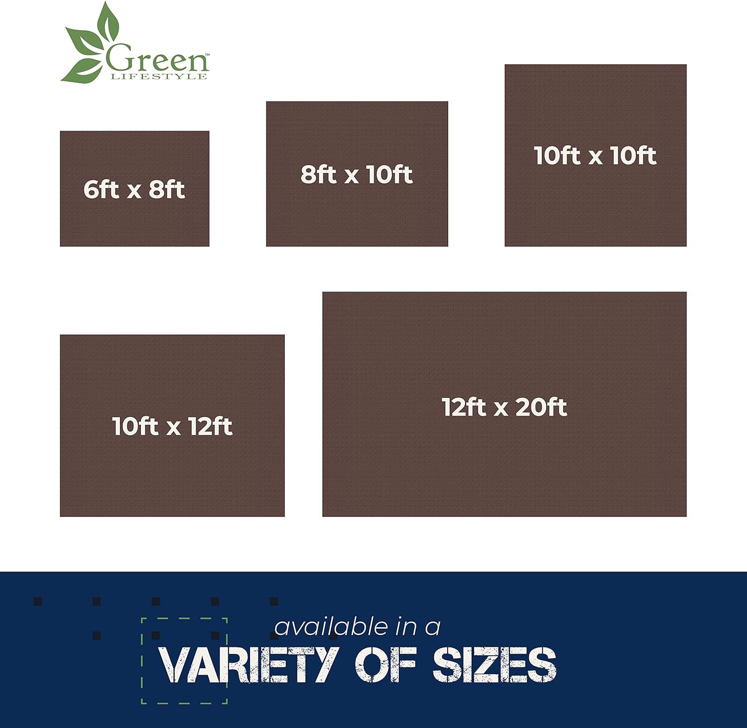 Tarp Cover Brown/Silver Heavy Duty Thick Material Water Proof Tear Proof UV Resistant Reinforced Edges Boat Tent RV or Pool Cover 8X10 Pack of 2