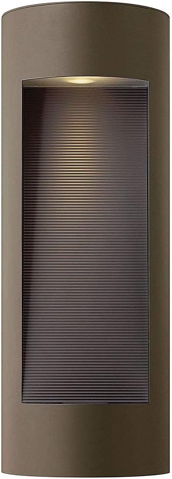 Hinkley Luna Collection Contemporary Modern Two Light Large Outdoor Wall Mount, Satin Black