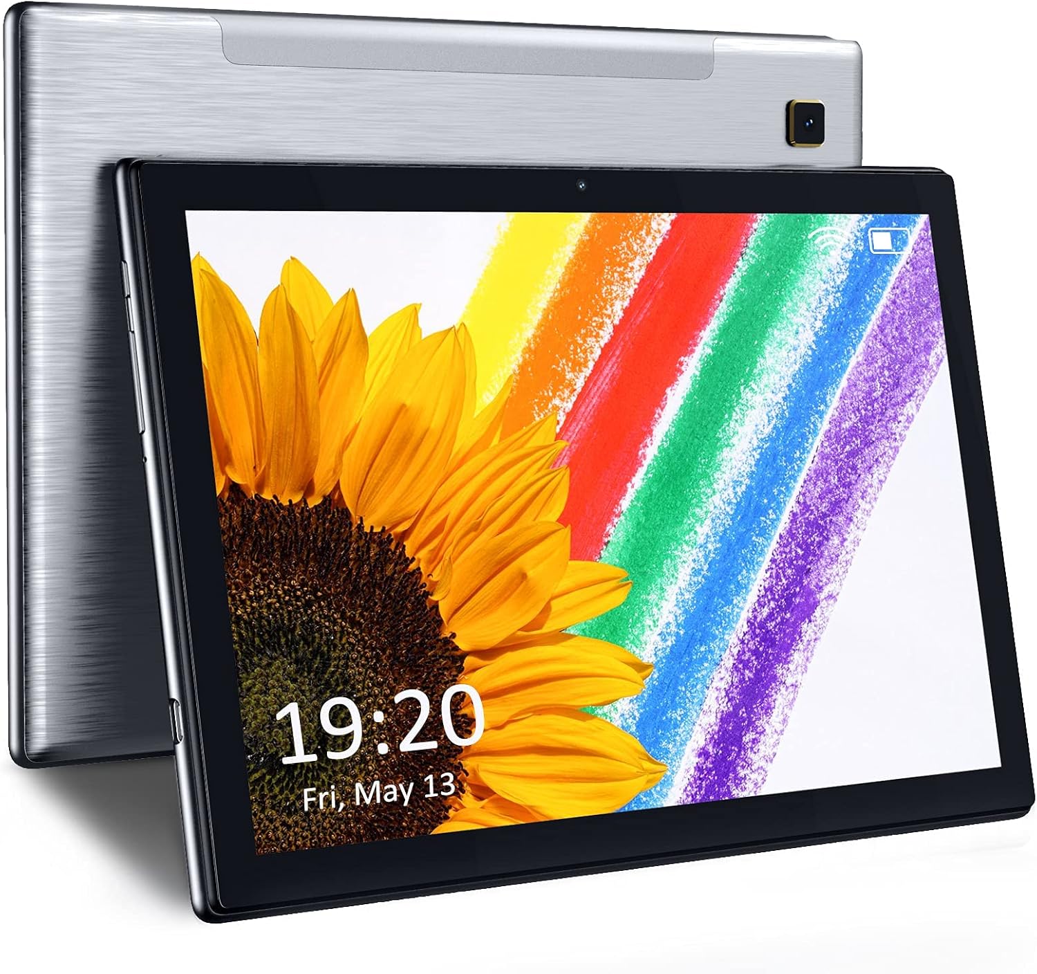 Android Tablet 10 Inch, WiFi Tablets PC with 13MP Dual Cameras, Octa Core Processor 5G Phone Tablet, 32GB Storage,1280 * 800 IPS HD Display, Black