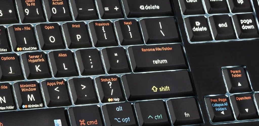 Logickeyboard Keyboard Compatible with Mac Os 10.6 and Later Versions -Part Number- LKBU-OSX-AMBH-US