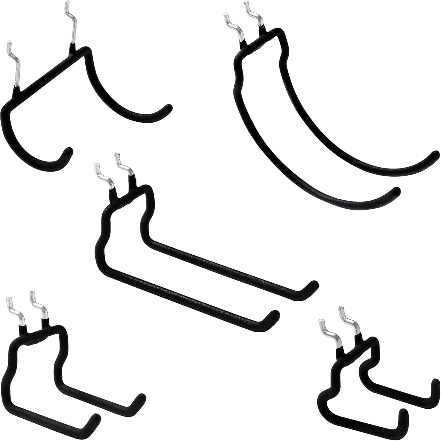 12 PCS Heavy Duty Pegboard Hooks, for Organizing Various Tools, for 1/4