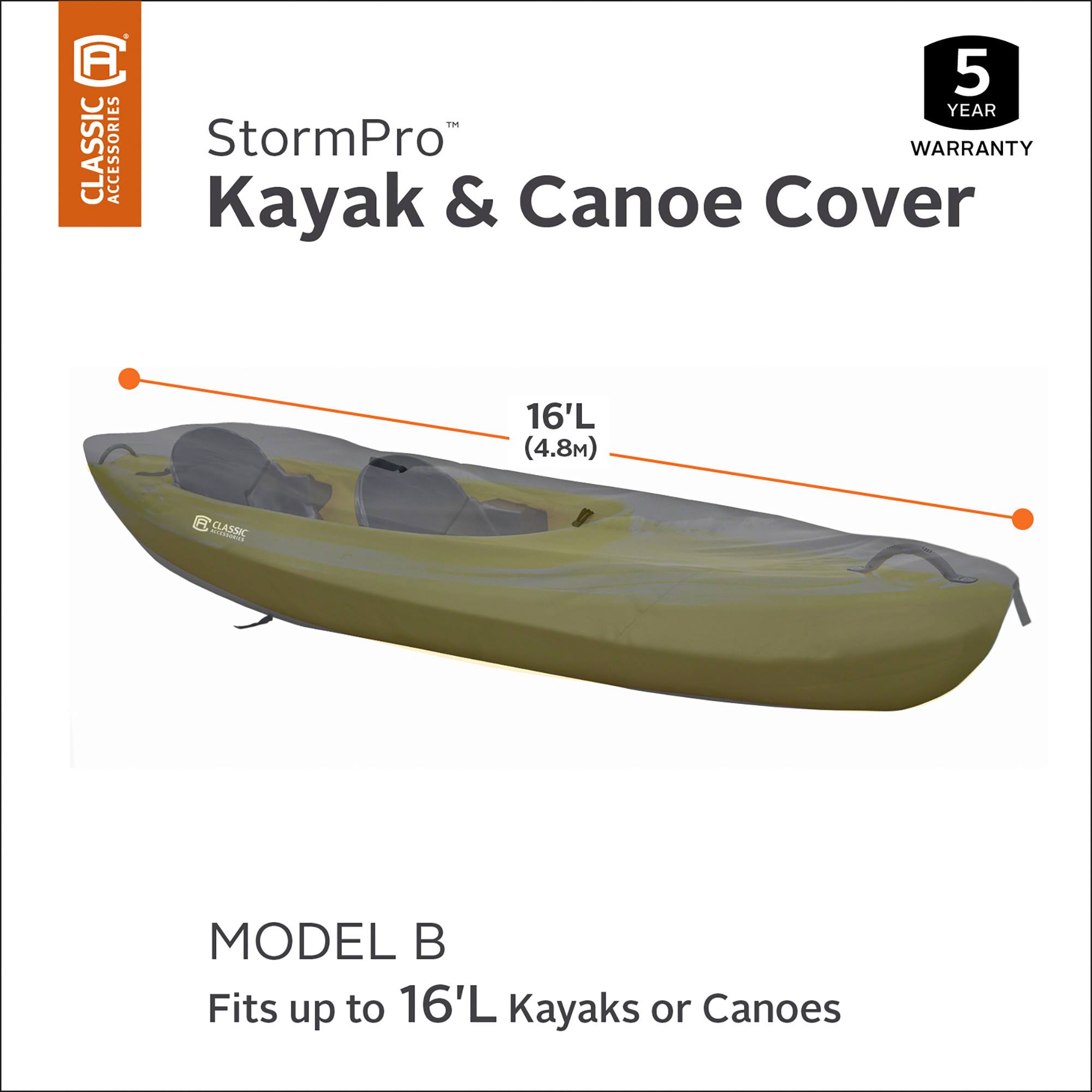Classic Accessories StormPro Kayak Canoe Cover 16 ft. L