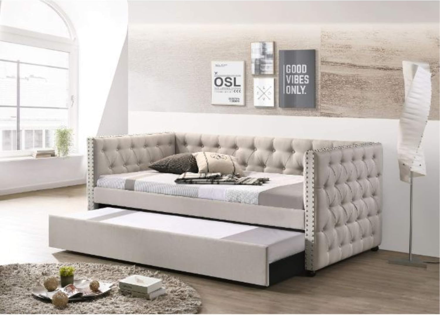 Acme Furniture Romona Daybed, Twin, Beige