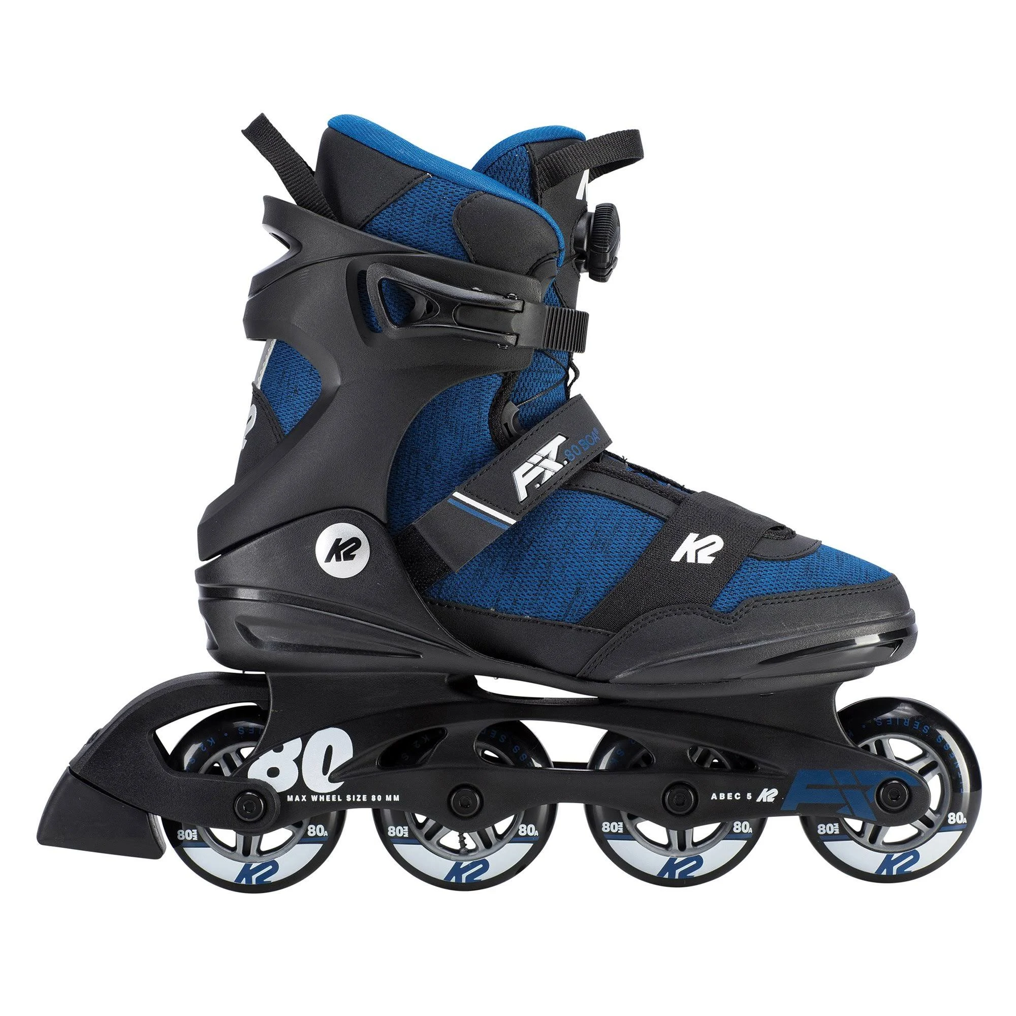 K2 Skates F.I.T. 80 Boa Black Blue / 6