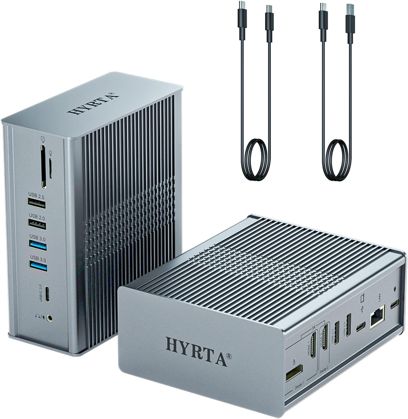 MacBook Pro Docking Station, 16-in-1 USB C&USB Docking Station Dual 4K Monitor for MacBook Air Pro M1, Mac, Windows, Laptop Docking Station with 2 HDMI, DisplayPort, Ethernet, 6 USB-A, 100W PD, SD/TF