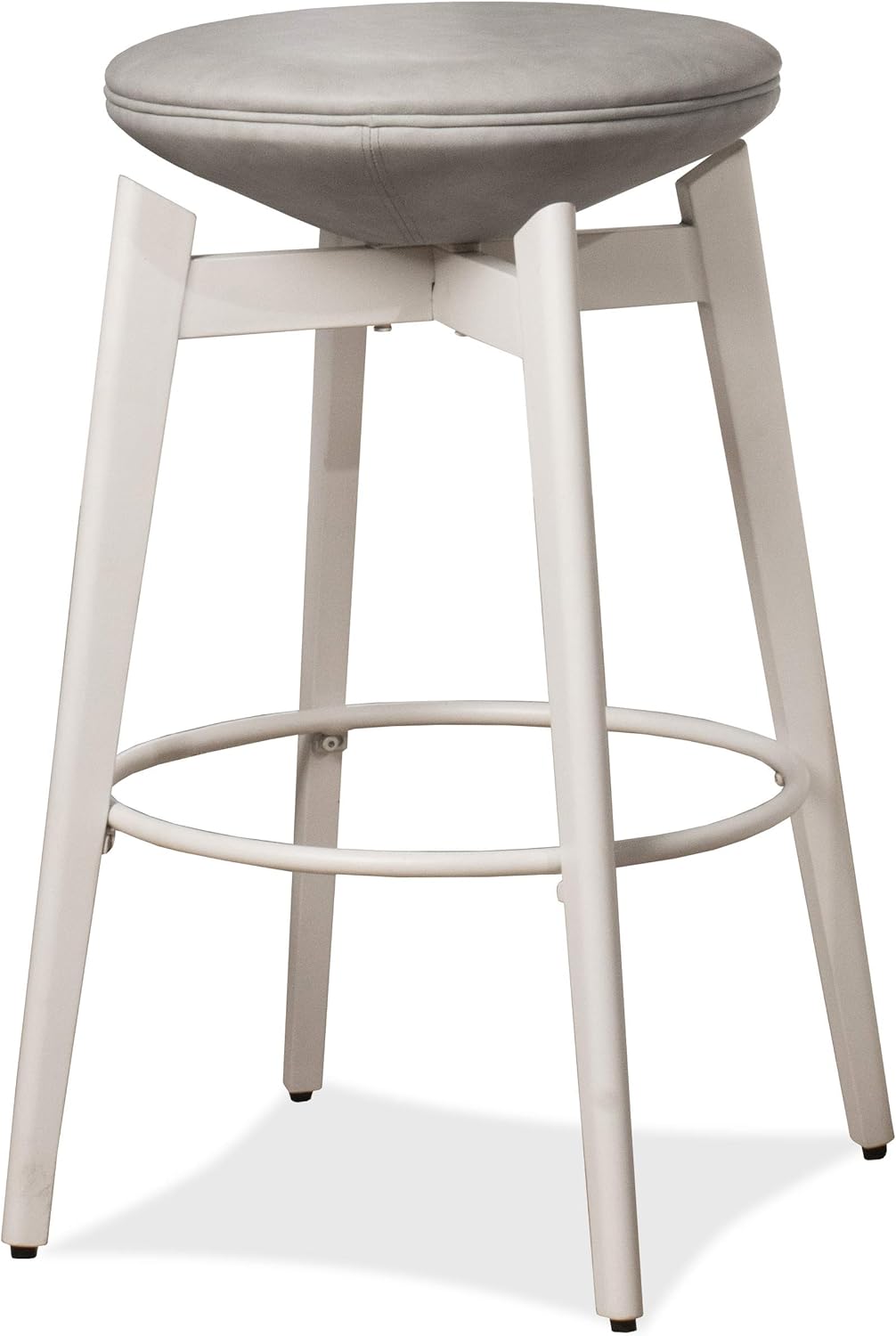 Hillsdale Genesis Backless Swivel Counter Height Stool, White