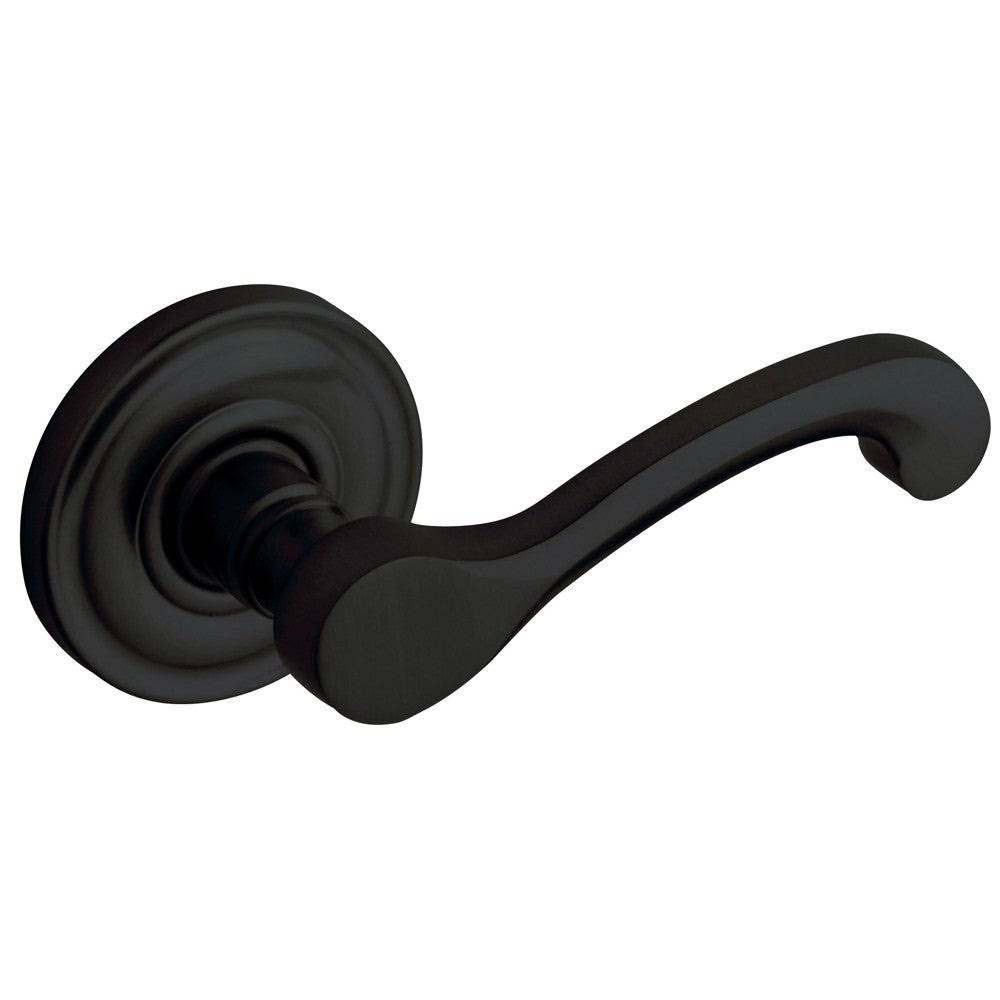 Baldwin 5445V190LMR Individual Classic Estate Lever Without Rosettes Satin Black