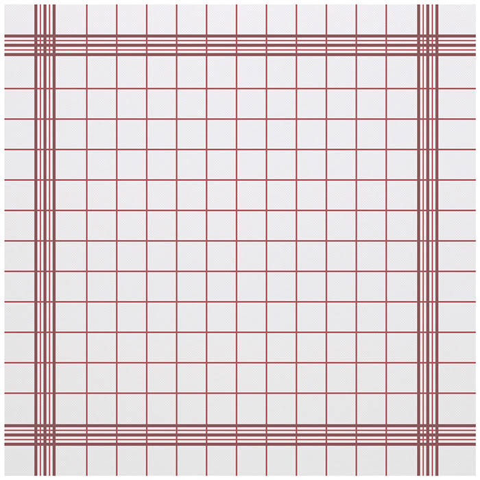 15.5x22 x 15.5x22 FashnPoint Red Plaid Dinner Napkins Flat Pack 750 ct