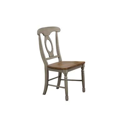 Eladia Solid Wood Cross Back Side Chair (Set of 2) Darby Home Co Color: Gray/Brown